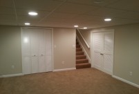 Basement Finish, Carpet, Trim, Doors, Canned Lights