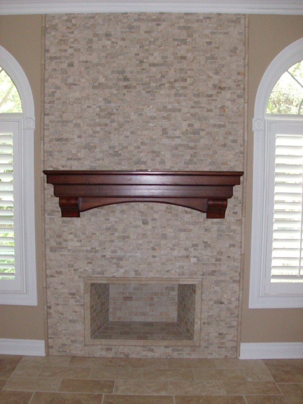 Travertine Fire Place, Lake St. Louis, MO