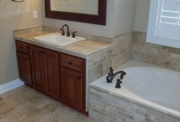 Travertine Vanity Top, Tub, Lake St. Louis, MO