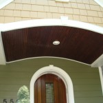 arch beaded stained wood ceiling, Kirkwood, MO